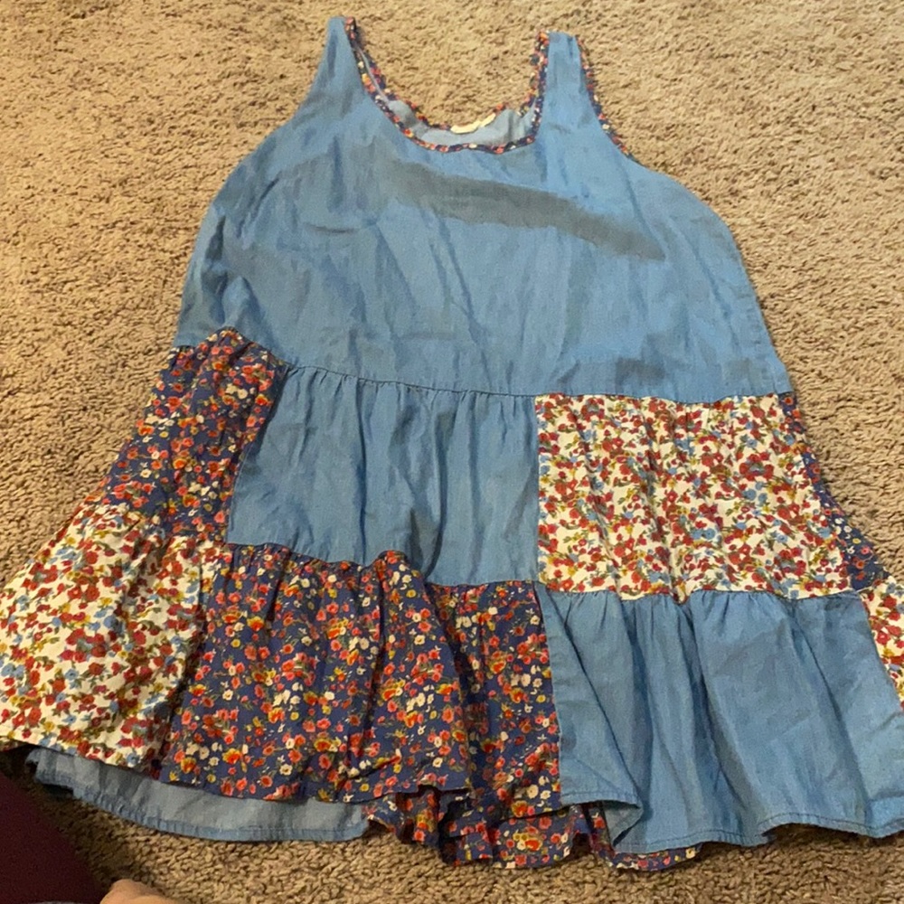 Denim and pattern tank